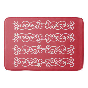Alfombrilla De Baño Deslizadores blancos rojos de ladrillo
