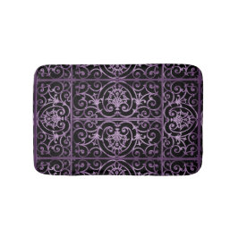 Alfombrilla De Baño Desplazamiento púrpura y negro