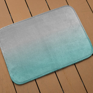 Alfombrilla De Baño Desvanecimiento verde azulado de Ombre Gris