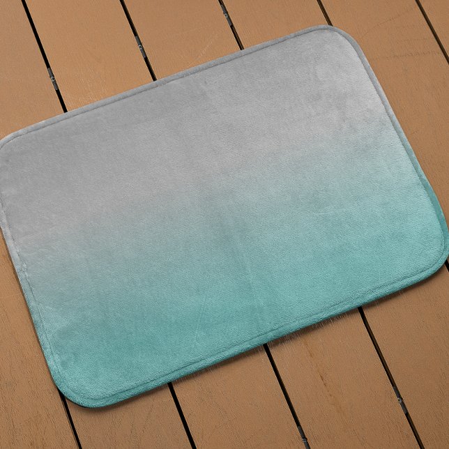 Alfombrilla De Baño Desvanecimiento verde azulado de Ombre Gris (Subido por el creador)