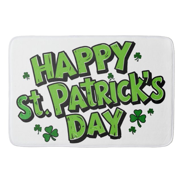 Alfombrilla De Baño Día de St. Paddy, Día de Patrick (Anverso)