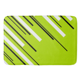 Alfombrilla De Baño Diagonals - Lime Green