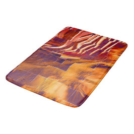 Alfombrilla De Baño Dibujo abstracto de mosaico de aceite de hierro ro