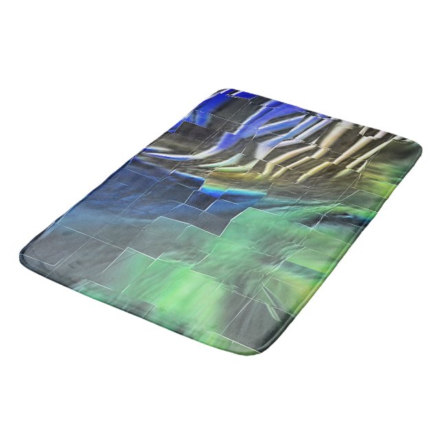 Alfombrilla De Baño Dibujo abstracto de mosaico ligeramente tallado y  (Angular)