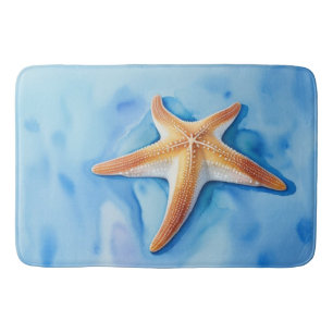 Alfombrilla De Baño Dibujo acuarela de Starfish