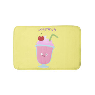 Alfombrilla De Baño Dibujo animado de helado de fresa lindo