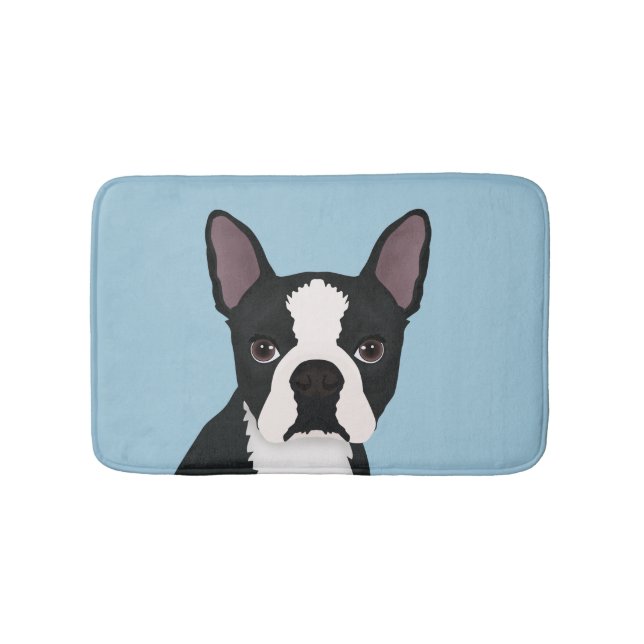Alfombrilla De Baño dibujo animado del terrier de Boston (Anverso)