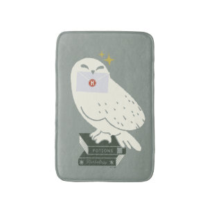 Alfombrilla De Baño Dibujo caprichoso de Hedwig con carta