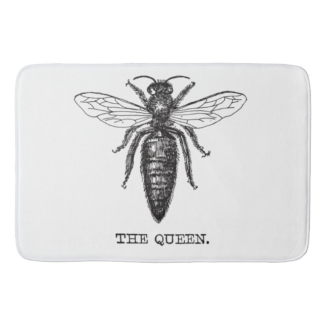 Alfombrilla De Baño Dibujo clásico del Ilustracion Queen Bee (Anverso)