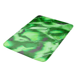 Alfombrilla De Baño Dibujo de dunas verdes metálicas toscas