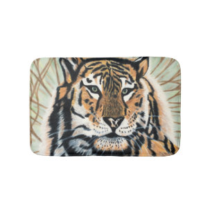 Alfombrilla De Baño Dibujo de lápiz de color de arte de timbre