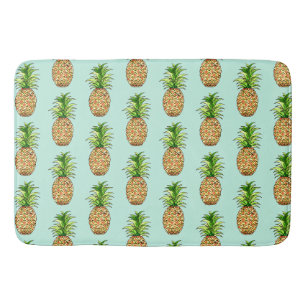Alfombrilla De Baño dibujo de piña acuarela