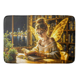 Alfombrilla De Baño Diez de hadas lindo leyendo luz mágica chispas