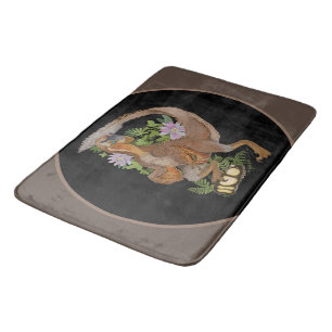 Alfombrilla De Baño Dinosaur Raptor Jungle Art