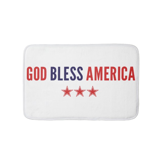Alfombrilla De Baño Dios bendiga a Estados Unidos (Anverso)