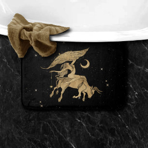 Alfombrilla De Baño Diosa zodiaca Astrología del Tauro de Oro Cósmic