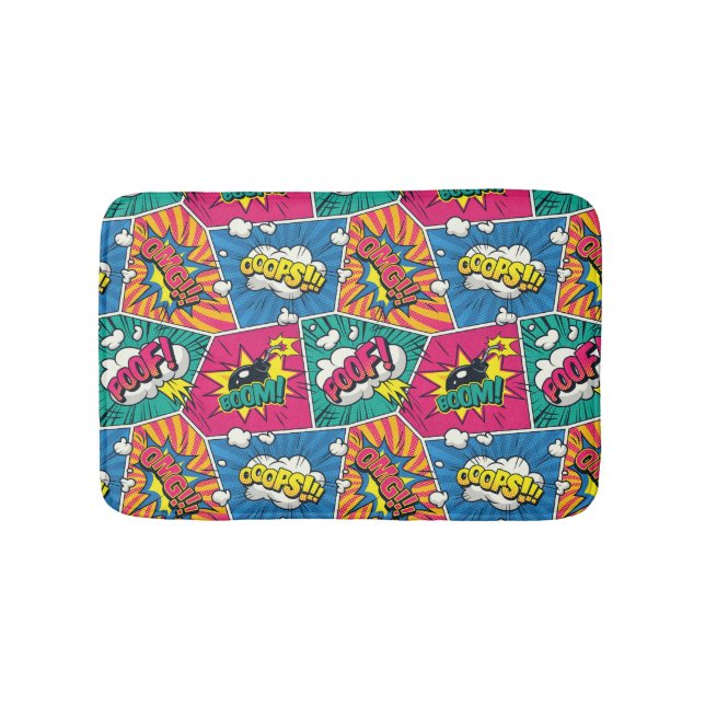 Alfombrilla De Baño Discurso de historietas Bubble Bath Mat (Anverso)