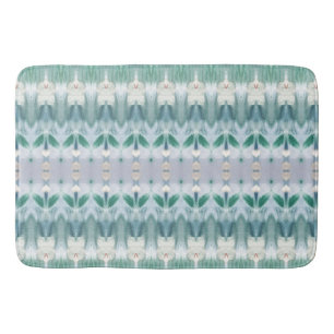 Alfombrilla De Baño Diseñador con motivos turquesa y gris