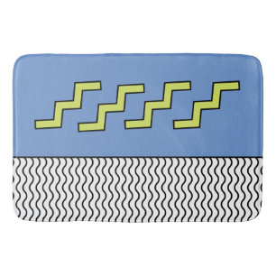 Alfombrilla De Baño diseño abstracto de 80s 90s Memphis