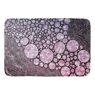 Alfombrilla De Baño Diseño abstracto de estrellas y círculos