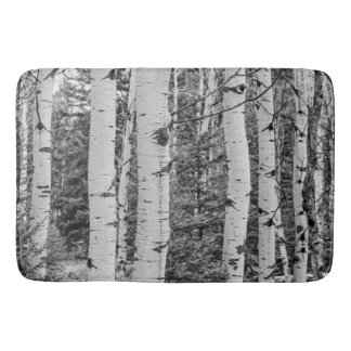 Alfombrilla De Baño Diseño blanco y negro del tronco de árbol de