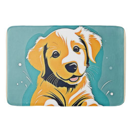 Alfombrilla De Baño Diseño de arte de cachorros