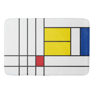 Alfombrilla De Baño Diseño de Arte Moderno Minimalista De Stijl Mondri