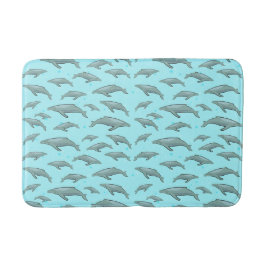 Alfombrilla De Baño Diseño de ballenas azules