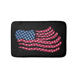 Alfombrilla De Baño Diseño De Bandera Blanca Y Azul Rojas