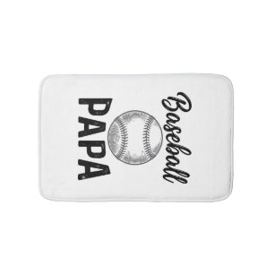 Alfombrilla De Baño Diseño de camiseta de grabado vintage de Baseball