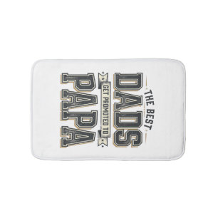 Alfombrilla De Baño Diseño de camiseta Vintage Best Dads Promoted To P