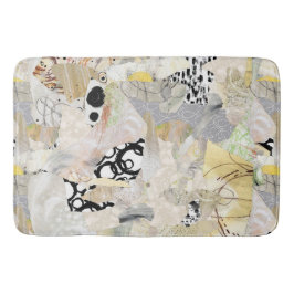 Alfombrilla De Baño Diseño de collage abstracto elegante neutral