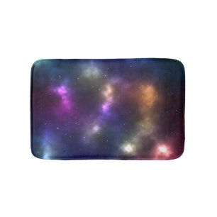 Alfombrilla De Baño Diseño de constelaciones del espacio cósmico abstr