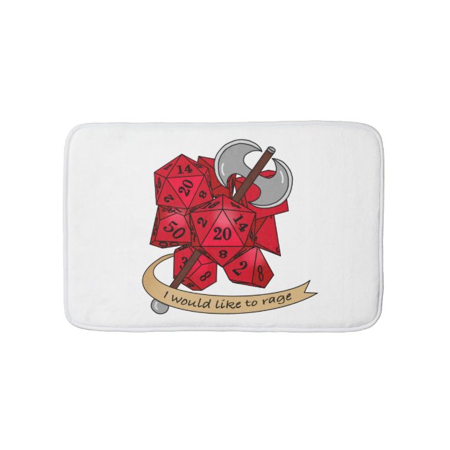 Alfombrilla De Baño Diseño de dados bárbaros (Anverso)