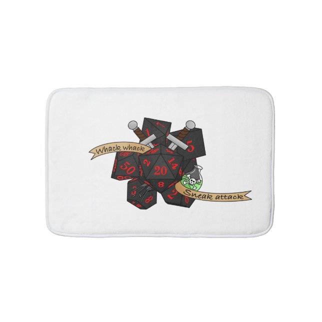 Alfombrilla De Baño Diseño de dados de moda (Anverso)