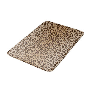 Alfombrilla De Baño diseño de estampado de leopardo exótico