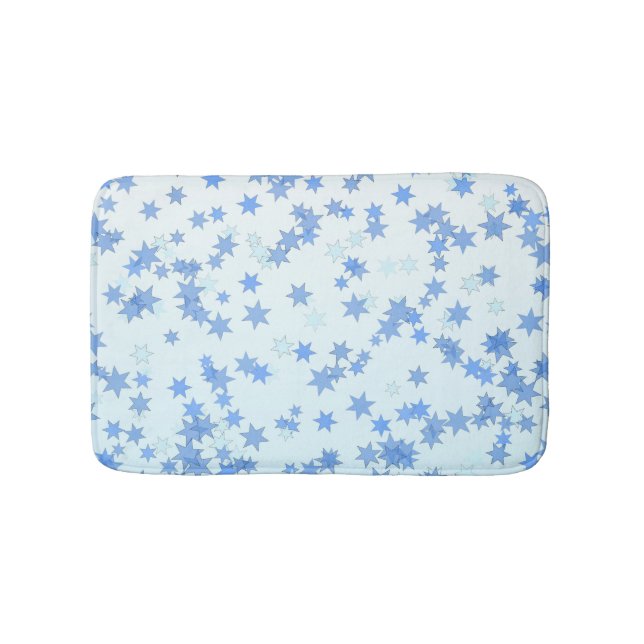 Alfombrilla De Baño Diseño de Estrellas Azules (Anverso)