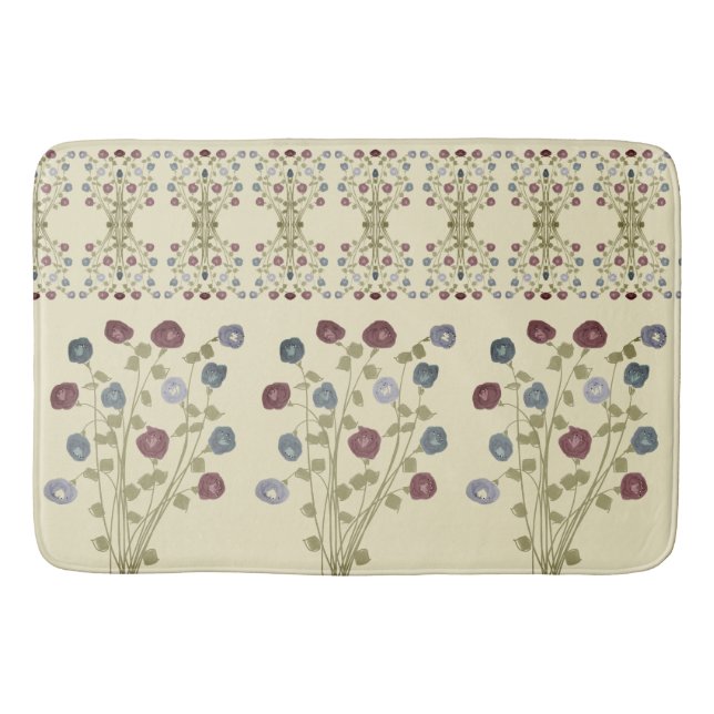 Alfombrilla De Baño Diseño de Flores Fundidas (Anverso)
