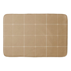 Alfombrilla De Baño Diseño de fondo de baldosas geométricas beige