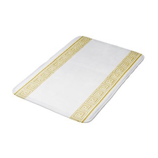 Alfombrilla De Baño Diseño de Frieze Griego de Oro