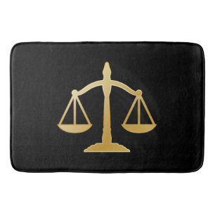 Alfombrilla De Baño Diseño de Golden Scales of Justice Law