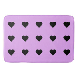 Alfombrilla De Baño Diseño de gótico rosa y corazón negro
