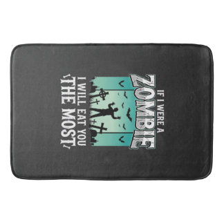 Alfombrilla De Baño Diseño de Halloween Te Comeré Zombie_1