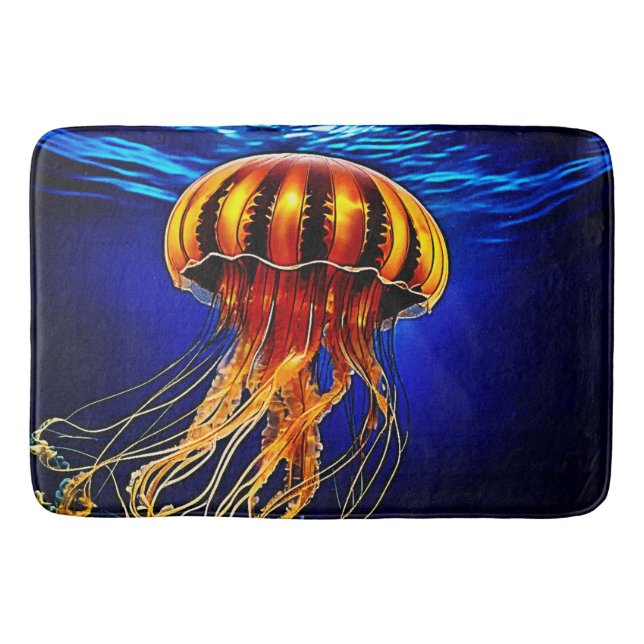 Alfombrilla De Baño Diseño de Jelly de Brillo Oceánico (Anverso)