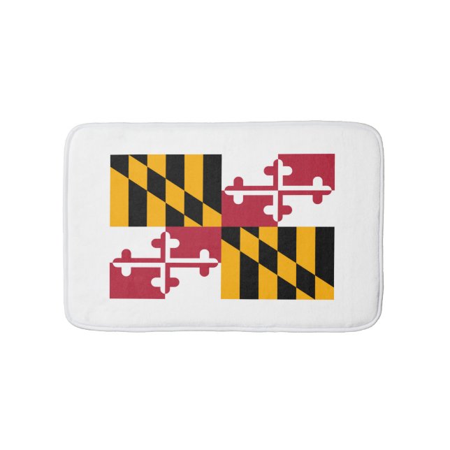 Alfombrilla De Baño Diseño de la bandera del estado de Maryland (Anverso)