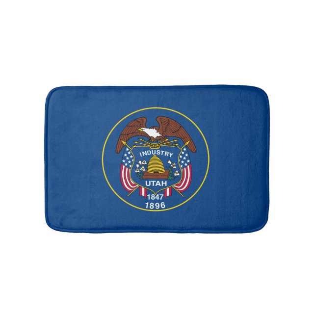 Alfombrilla De Baño Diseño de la bandera del estado de Utah (Anverso)