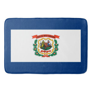 Alfombrilla De Baño Diseño de la bandera del estado de Virginia Occide