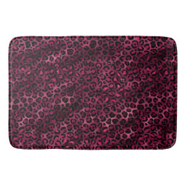 Alfombrilla De Baño Diseño de la serie Leopardo de Borgoña y Oro 9