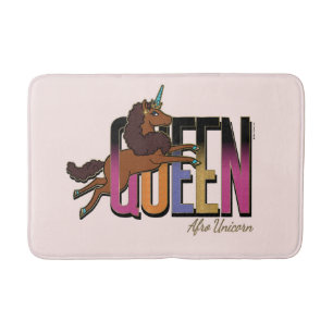 Alfombrilla De Baño Diseño de Reina de Afro Unicornio