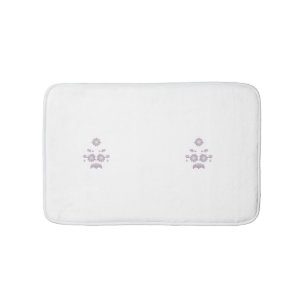 Alfombrilla De Baño Diseño decorativo del Rosa Leche Blanca Clásica